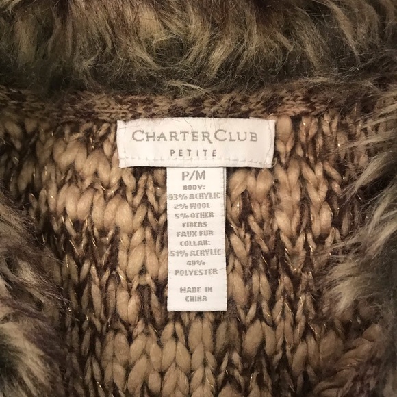 Charter Club knit zip-up vest - Picture 3 of 4